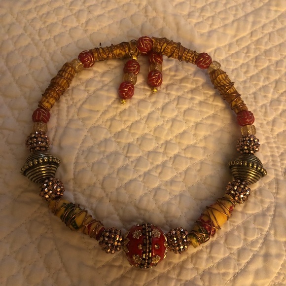 Fabric beads choker - Picture 10 of 10